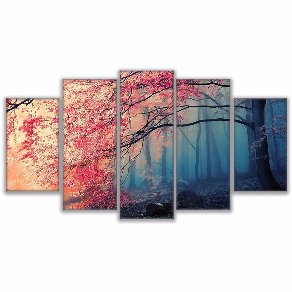 Cherry Blossoms Nature Canvas Wall Art