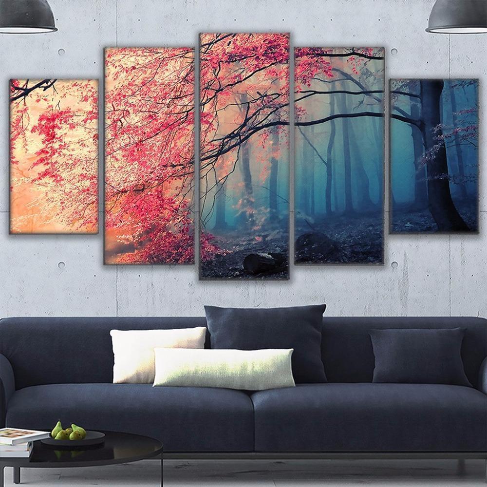 Cherry Blossoms Nature Canvas Wall Art