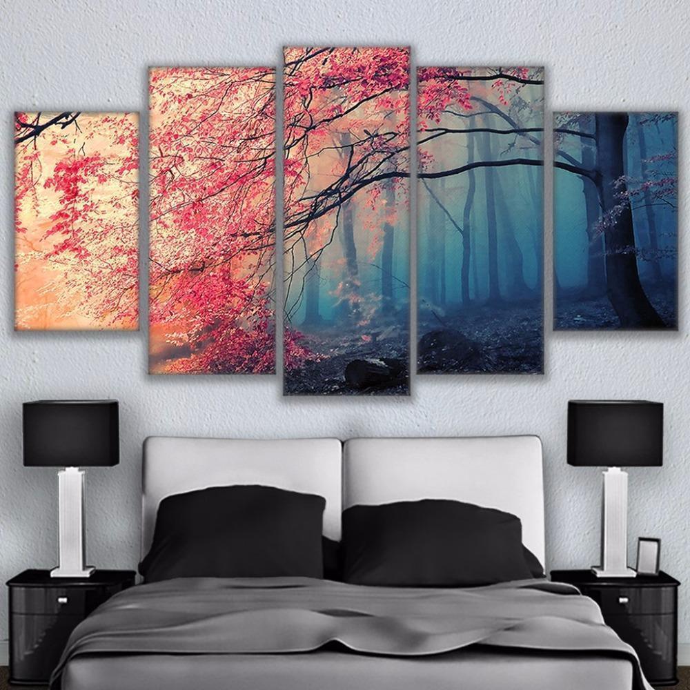 Cherry Blossoms Nature Canvas Wall Art