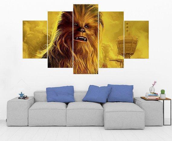 Chewbacca Star Wars Movie Canvas Wall Art