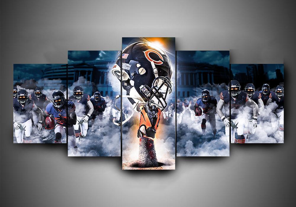 Chicago Bears 2 Football Canvas Wall Art