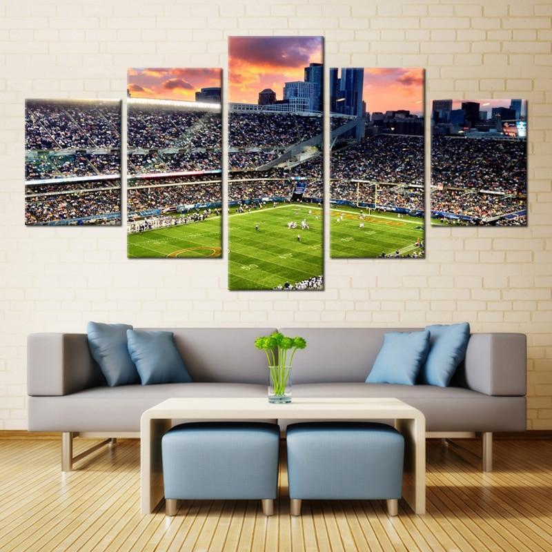 Chicago Bears Stadium  Football Canvas Wall Art