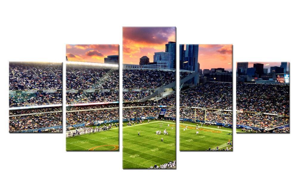 Chicago Bears Stadium  Football Canvas Wall Art