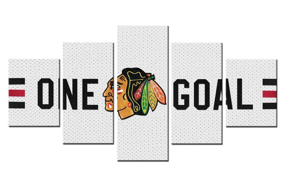 Chicago Blackhawks Logo 7   Ice Hockey Canvas Wall Art