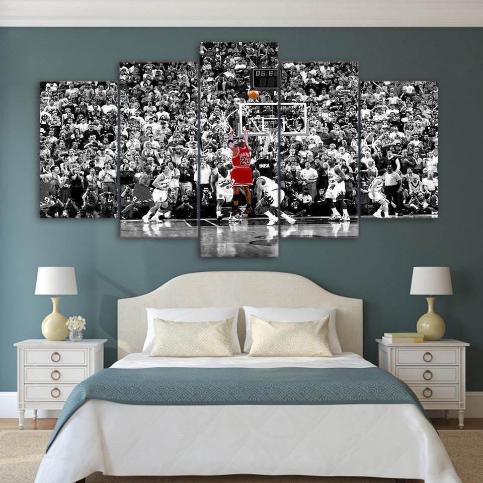 Michael Jordan 23 Chicago Bulls  Basketball Canvas Wall Art