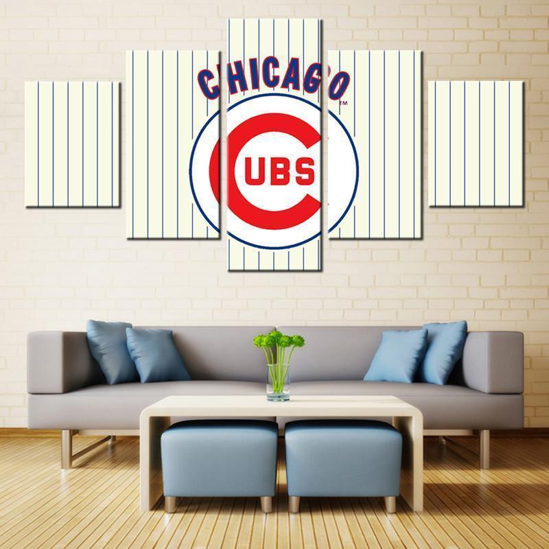 Chicago Cubs Poster  Baseball Canvas Wall Art