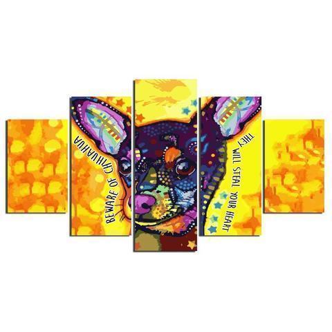 Chihuahua Thief Animal Canvas Wall Art
