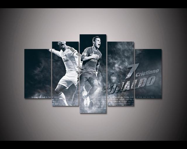 Christiano Ronaldo Number 7 Soccer Canvas Wall Art