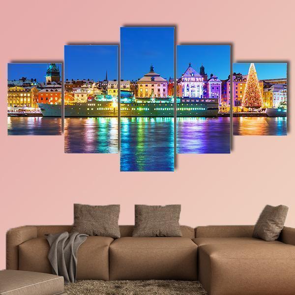 Christmas And New Year In Stockholm Sweden Nature Canvas Wall Art
