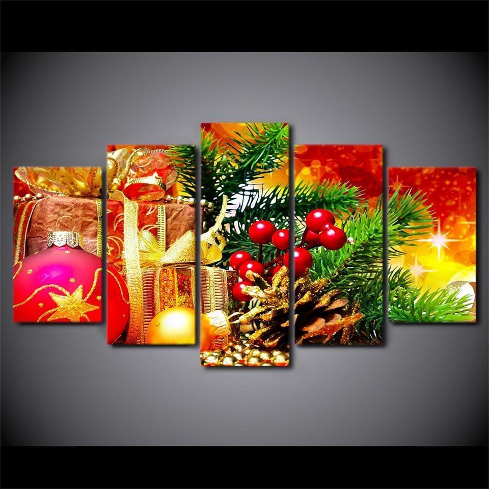 Christmas Gifts Canvas Wall Art