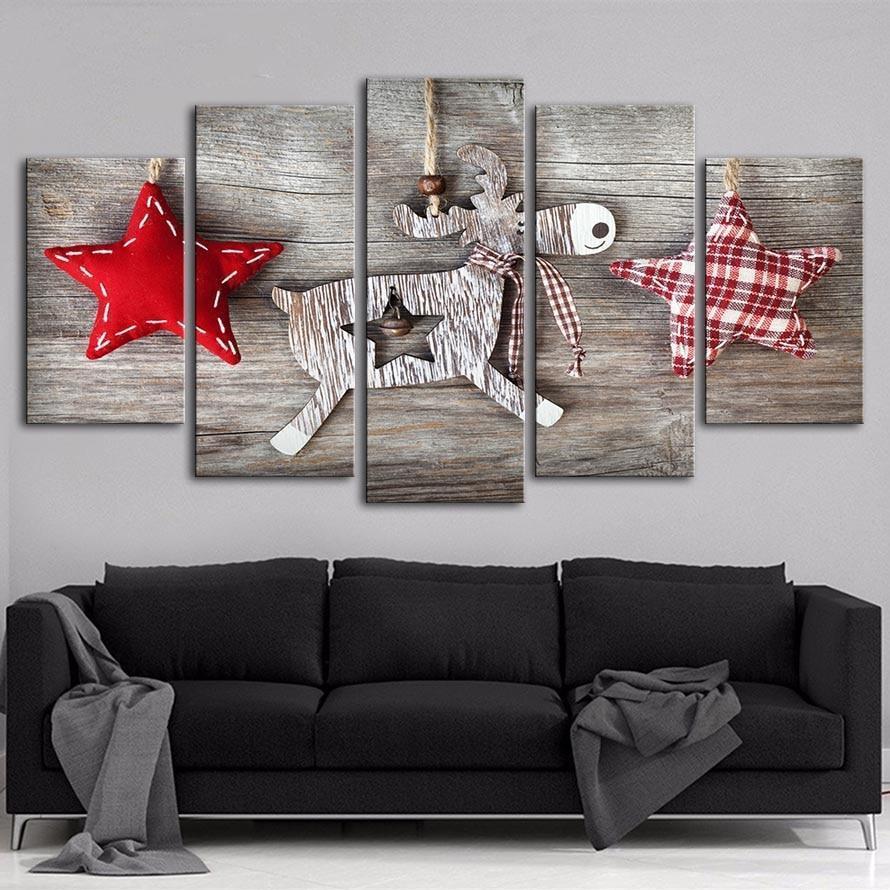 Christmas Reindeer Canvas Wall Art