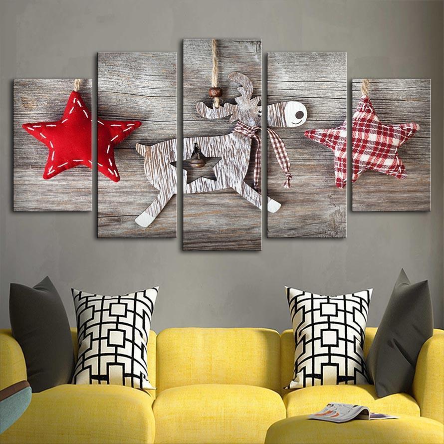 Christmas Reindeer Canvas Wall Art