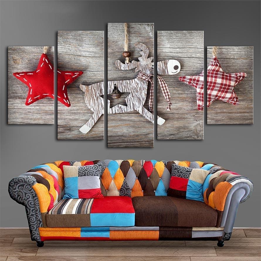 Christmas Reindeer Canvas Wall Art