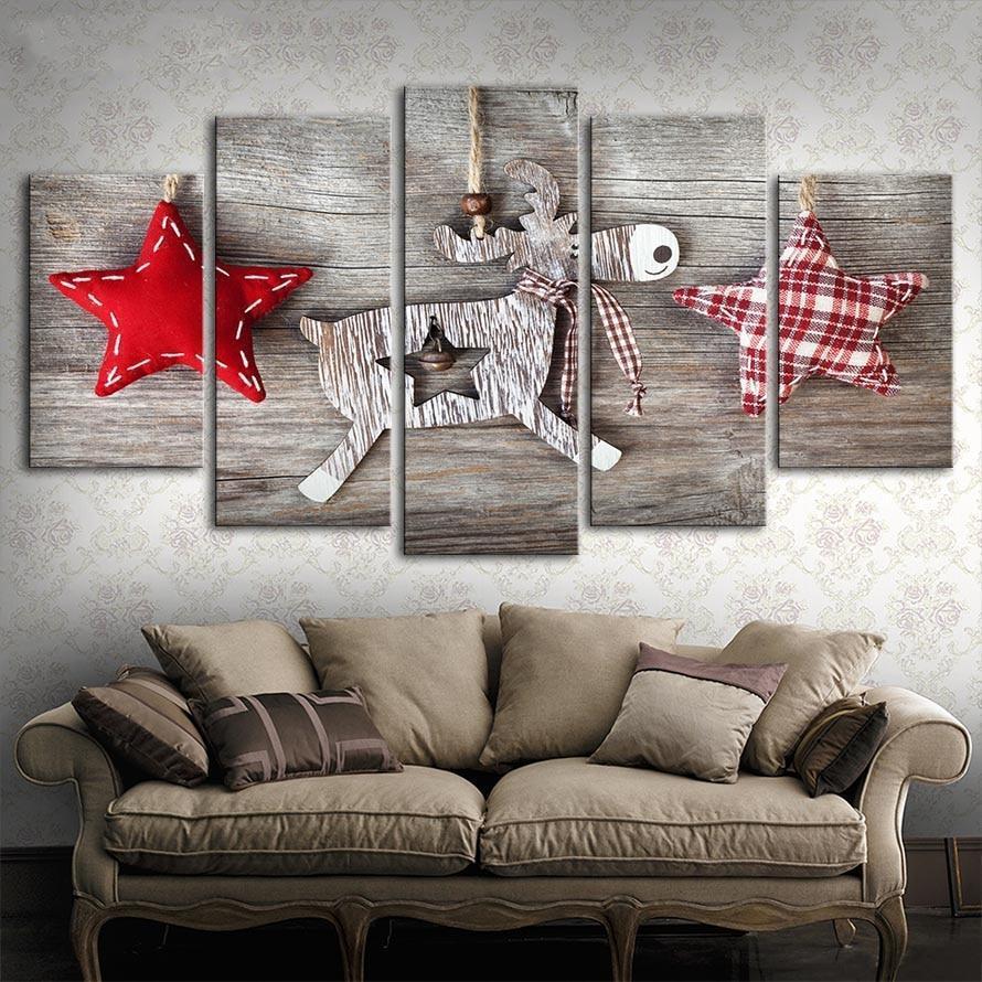 Christmas Reindeer Canvas Wall Art