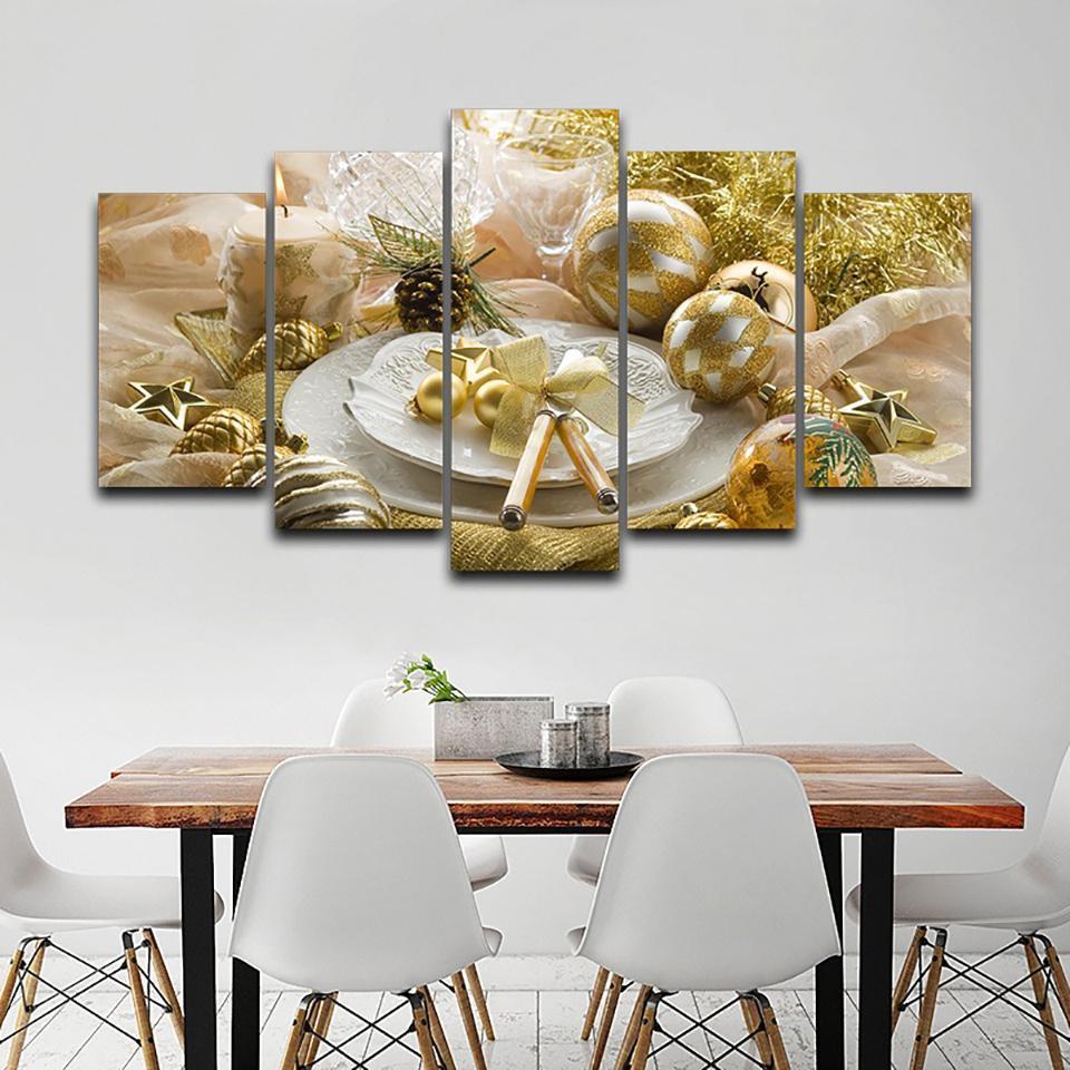 Christmas Tree Decorations Canvas Wall Art