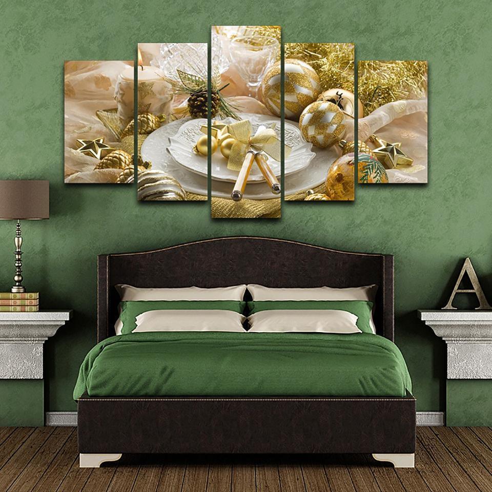 Christmas Tree Decorations Canvas Wall Art