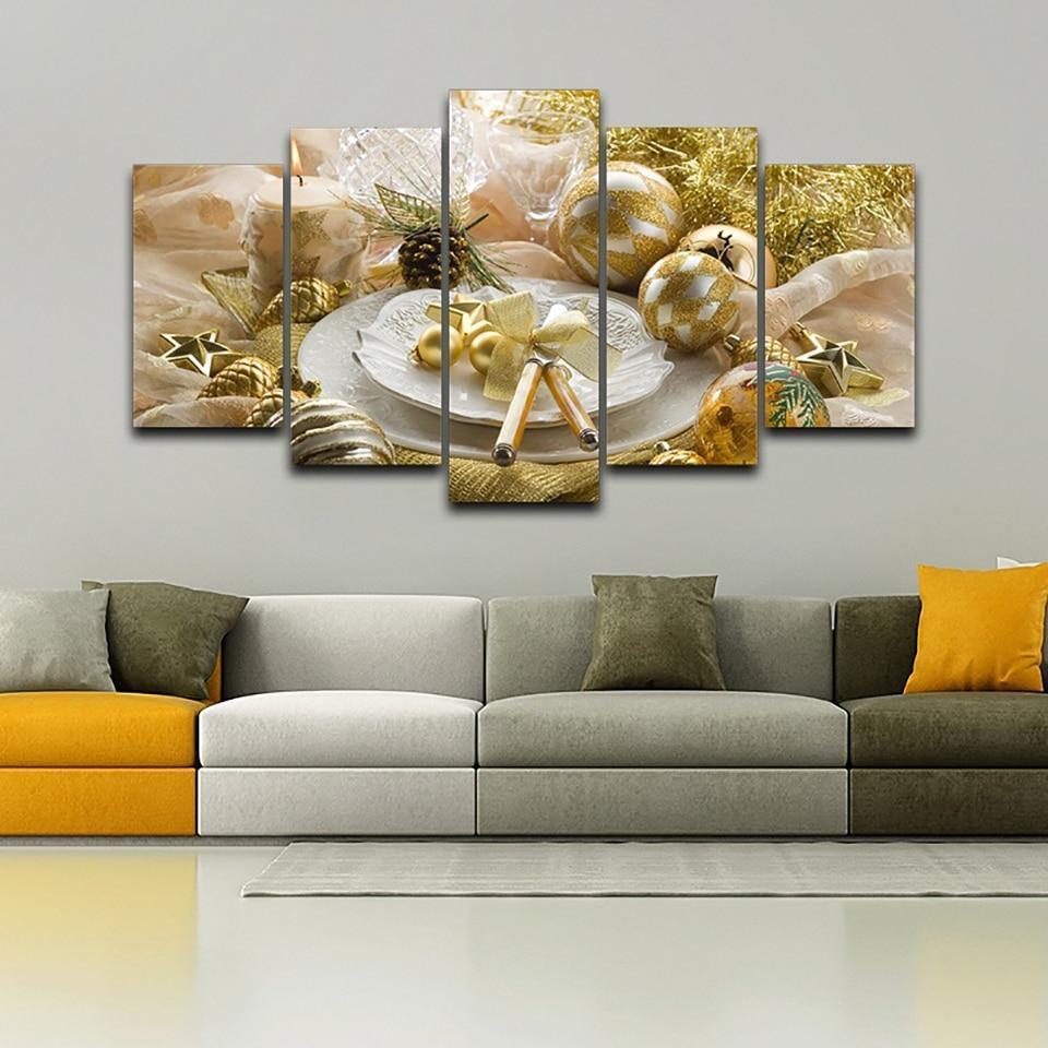 Christmas Tree Decorations Canvas Wall Art