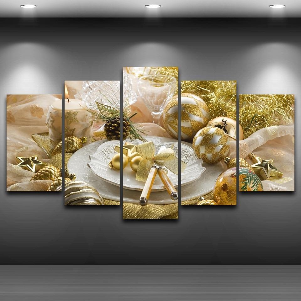 Christmas Tree Decorations Canvas Wall Art