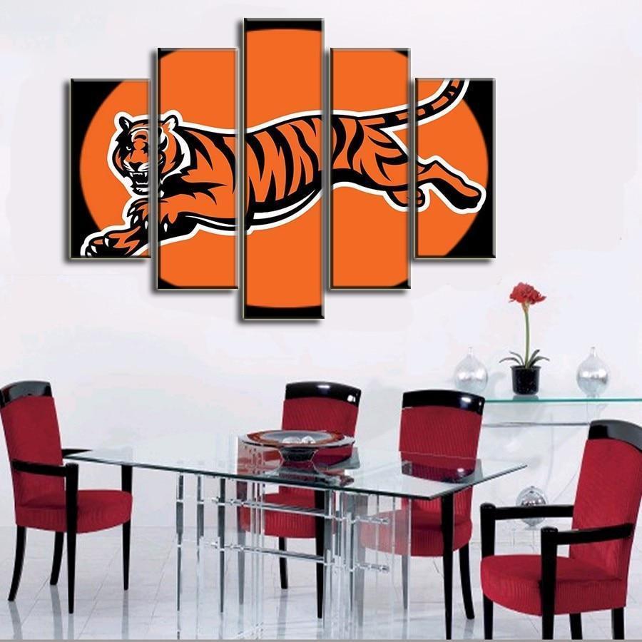 Cincinnati Bengals Logo Poster 1  Football Canvas Wall Art
