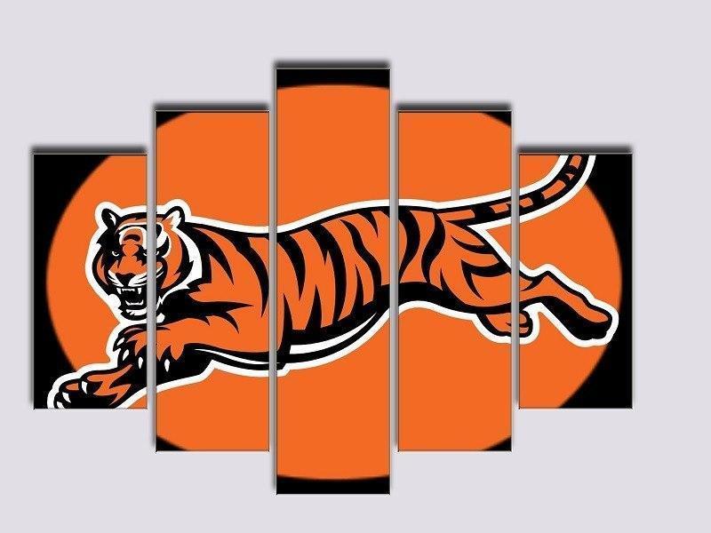 Cincinnati Bengals Logo Poster 1  Football Canvas Wall Art