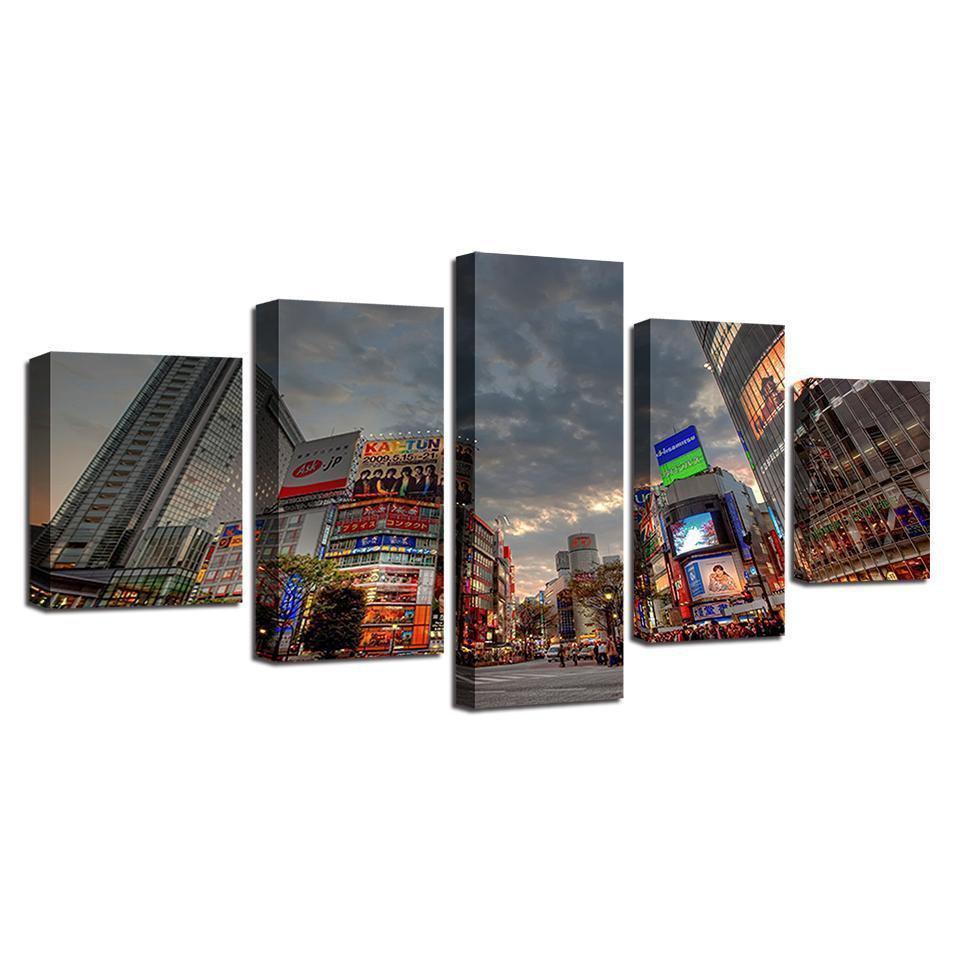 City Building Landscape Tableau Nature Canvas Wall Art