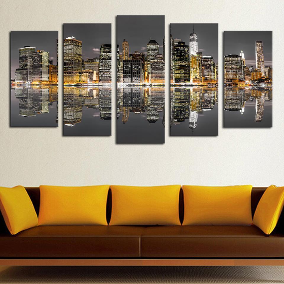 City Building Nature Canvas Wall Art