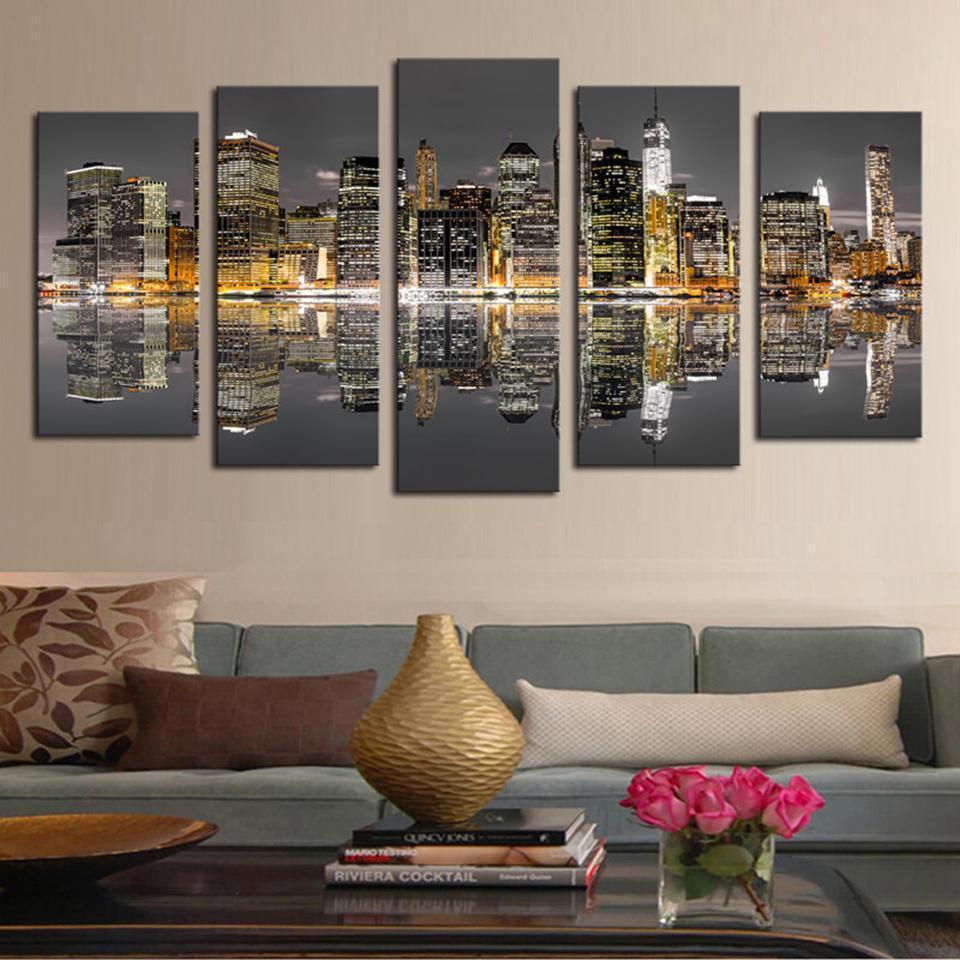 City Building Nature Canvas Wall Art