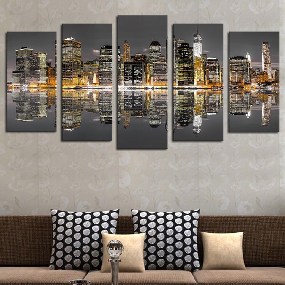 City Building Nature Canvas Wall Art
