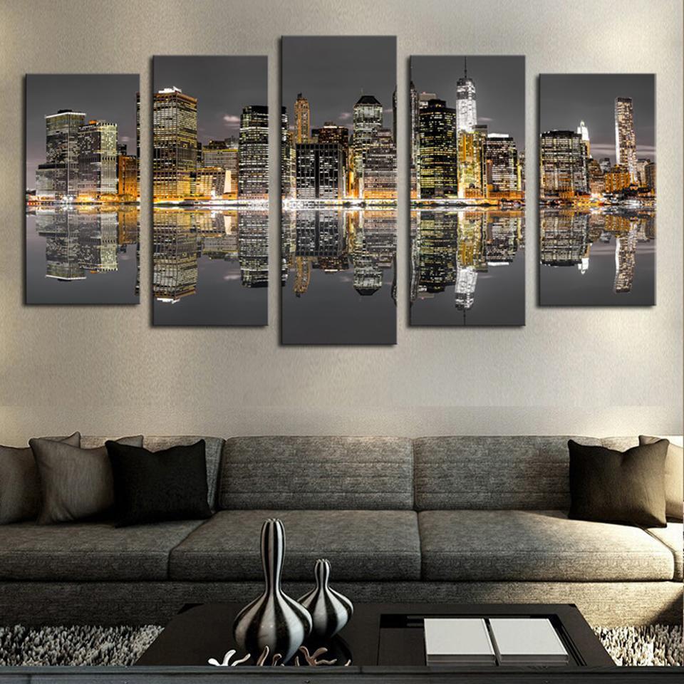 City Building Nature Canvas Wall Art