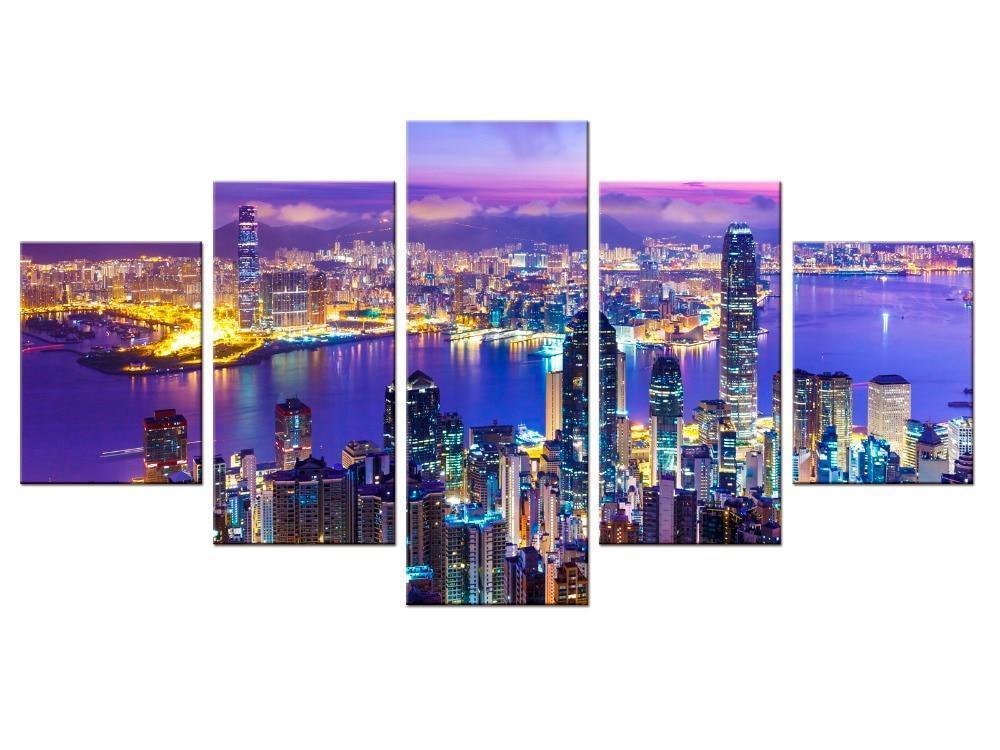 City From Above Canvas Wall Art