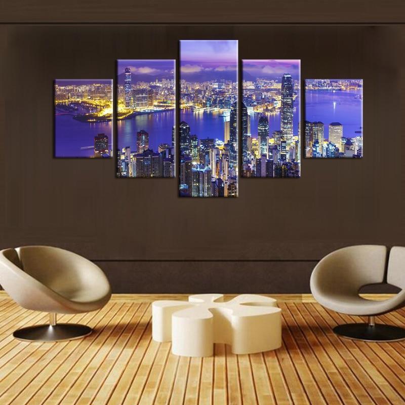 City From Above Canvas Wall Art