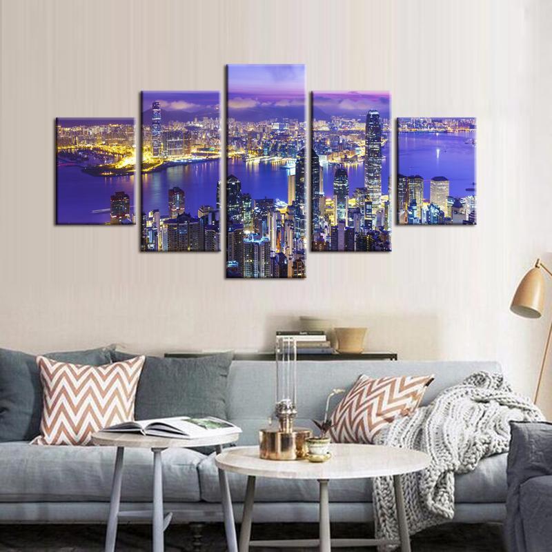 City From Above Canvas Wall Art