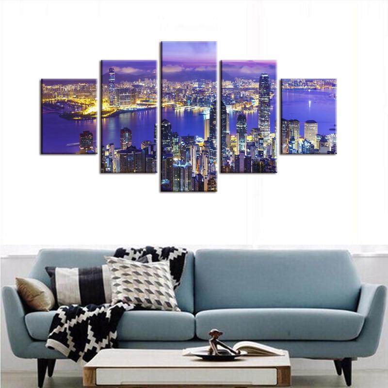 City From Above Canvas Wall Art