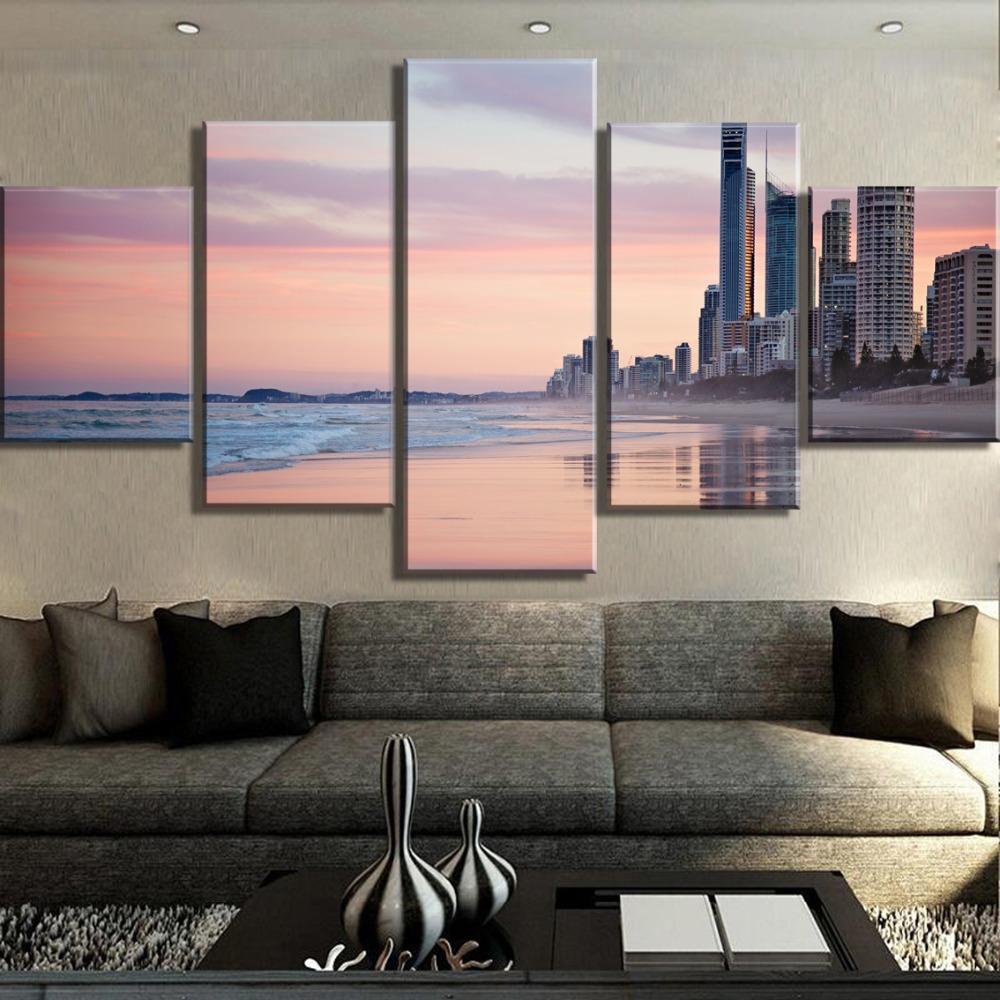City Meets The Beach Canvas Wall Art