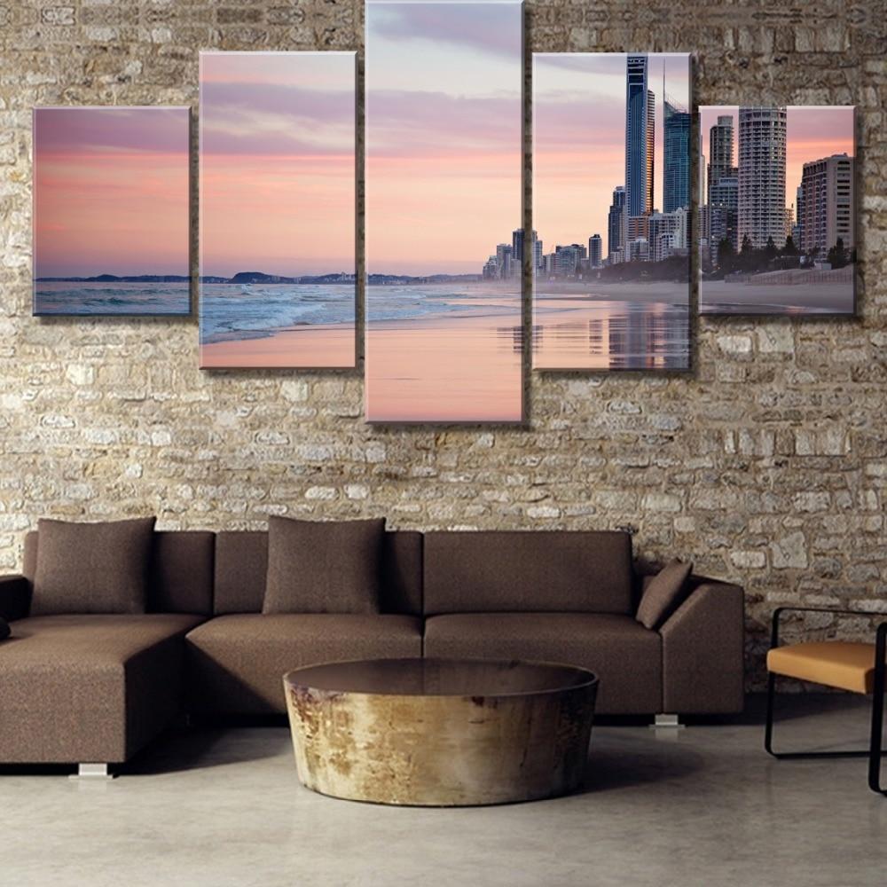 City Meets The Beach Canvas Wall Art