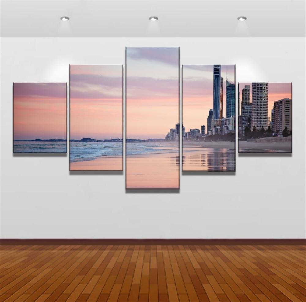 City Meets The Beach Canvas Wall Art