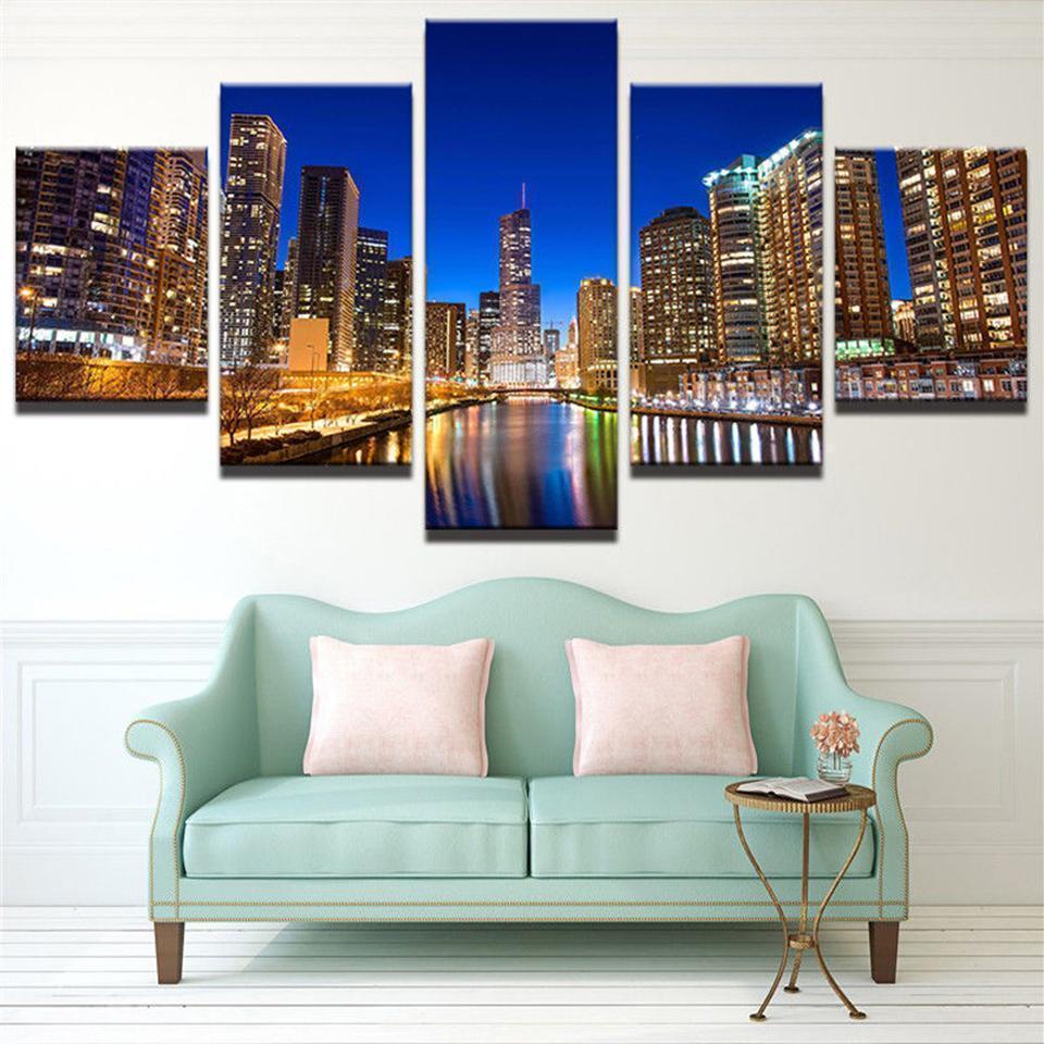 City Scenery Nature Canvas Wall Art