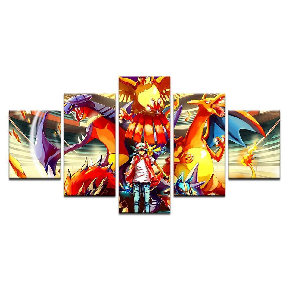 Pokemon Classic Cartoon Anime Canvas Wall Art