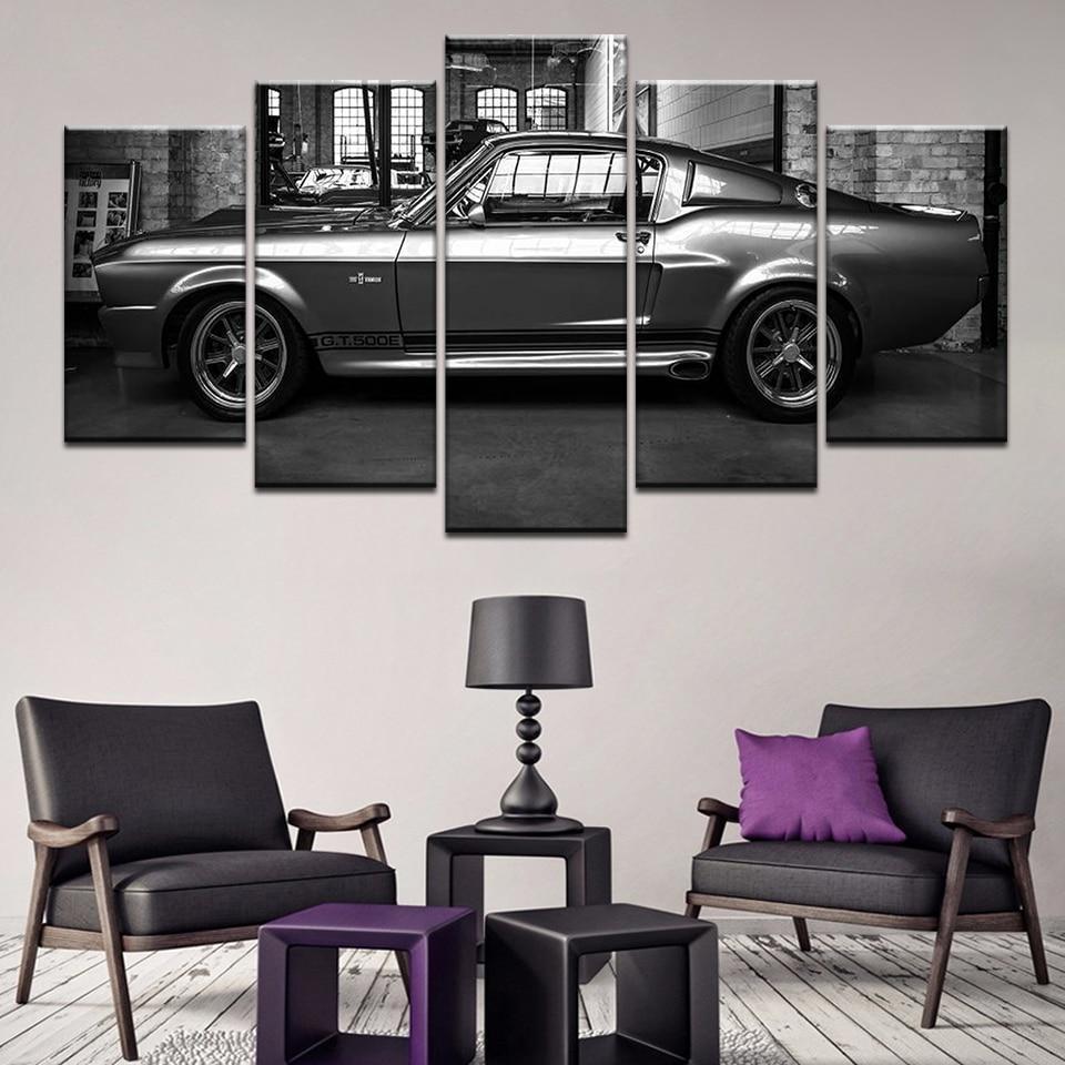 Classic Ford Mustang Gt500 Eleanor Car &amp;amp; Motor Canvas Wall Art