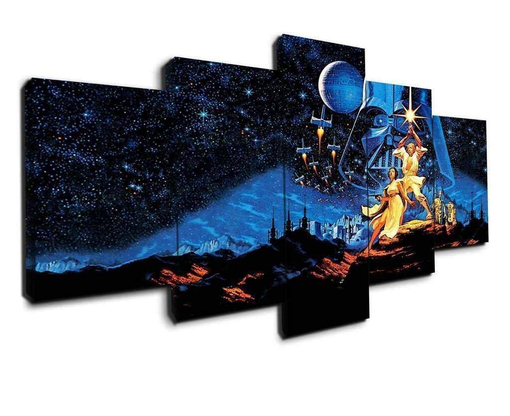 Classic Luke Skywalker And Darth Vader Movie Canvas Wall Art