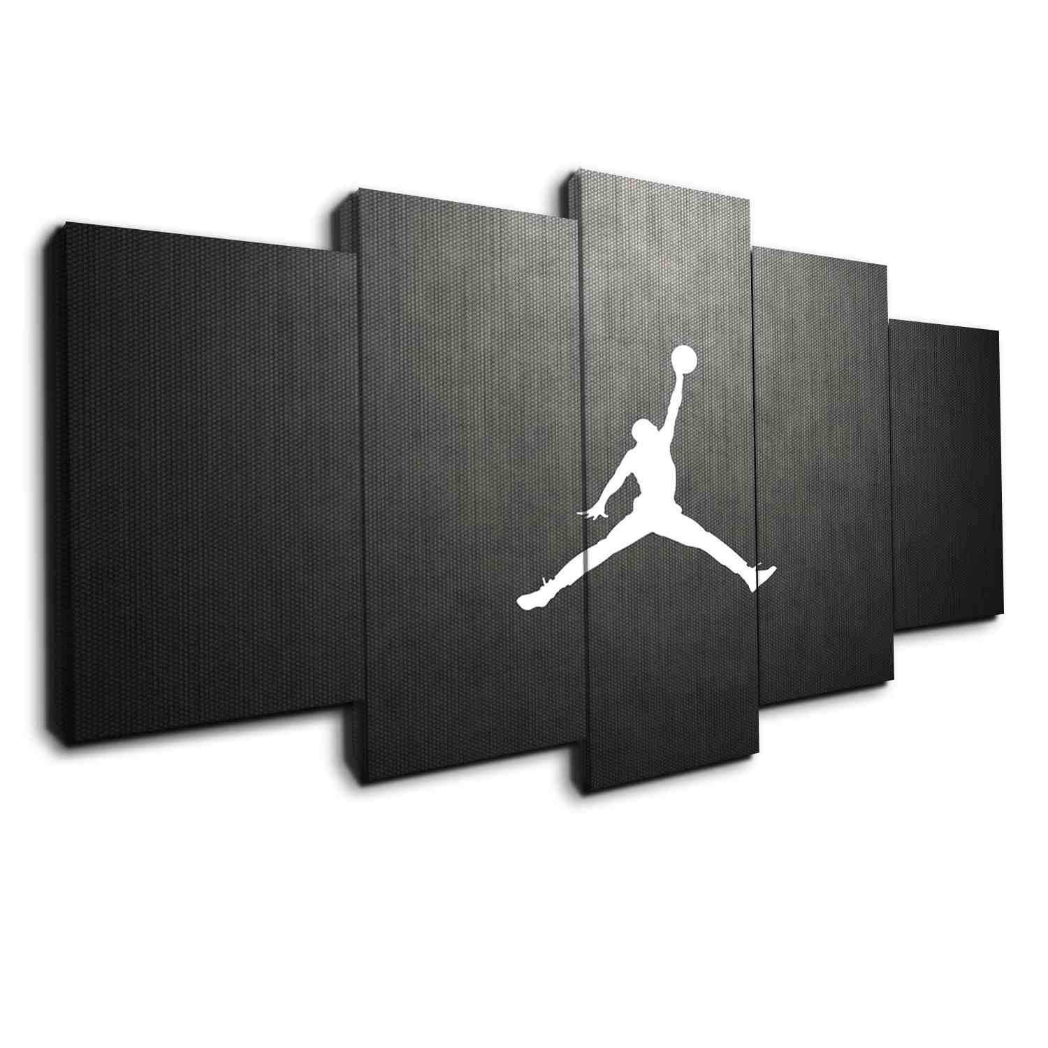 Classic Michael Jordan Logo  Basketball Canvas Wall Art