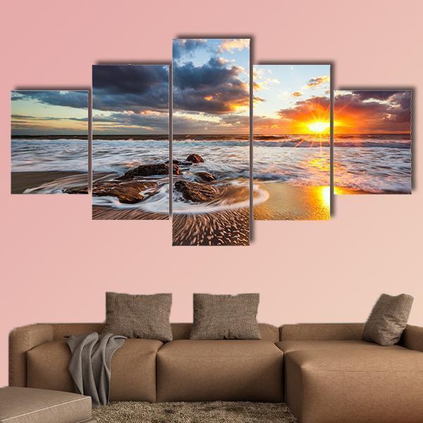 Cloudscape Over The Sea Nature Canvas Wall Art