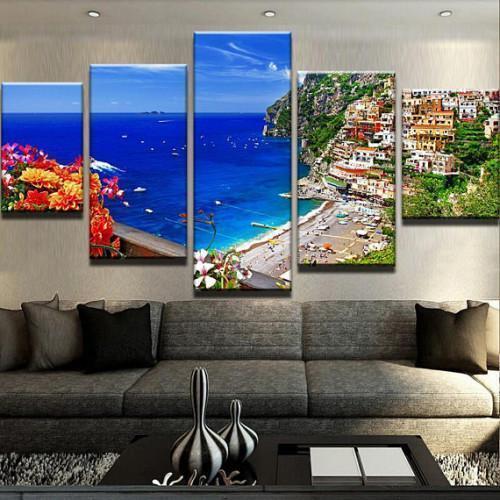 Coast Of Amalfi Nature Canvas Wall Art