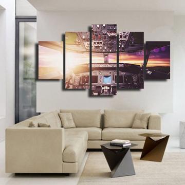 Cockpit Cabin Airplane Canvas Wall Art