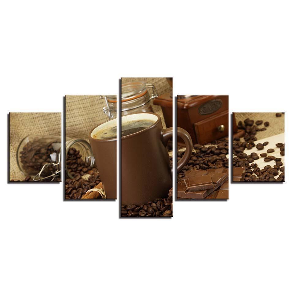 Coffee And Chocolate Nature Canvas Wall Art