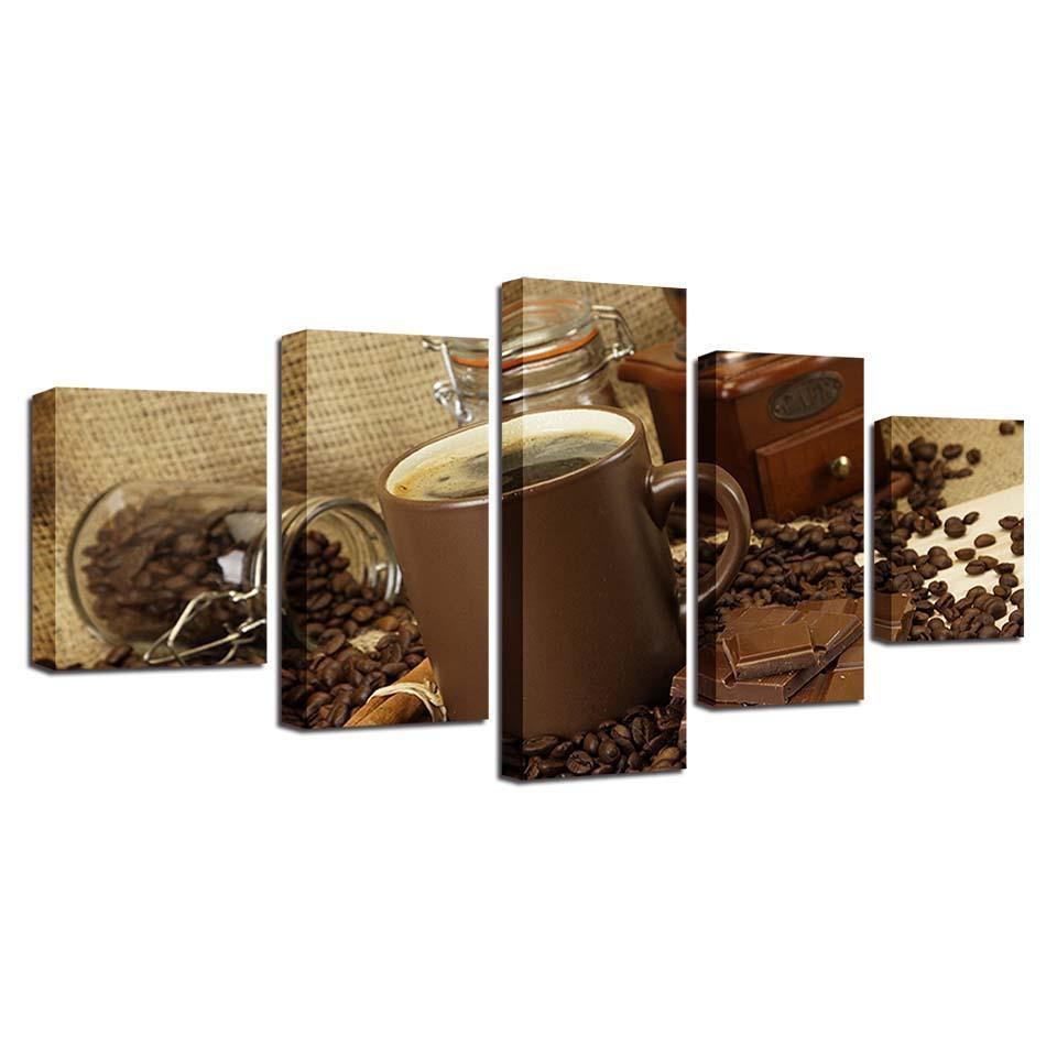 Coffee And Chocolate Nature Canvas Wall Art