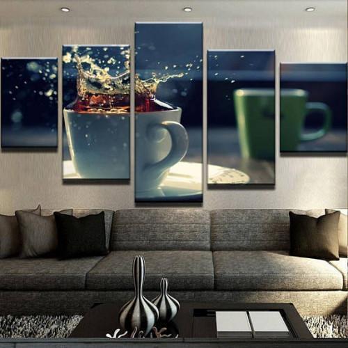 Coffee Splash Nature Canvas Wall Art