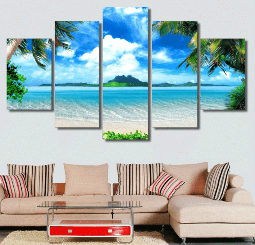 Cold Water Paradise Nature Canvas Wall Art
