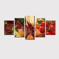 Collection Of Fruits and Vegetables Kitchen Canvas Wall Art