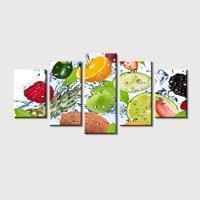 Collection Of Fruits and Vegetables Kitchen Canvas Wall Art